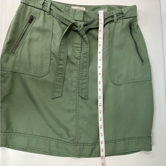 LOFT Outlet Size 8 Skirt Size Zips Tie Green Olive - Picture 6 of 8